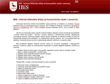 Tablet Screenshot of ibis.mi.sanu.ac.rs